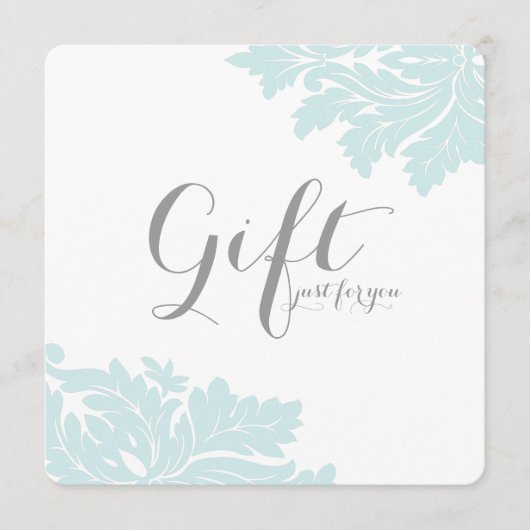 Classy Damask-cadeaubonnen (Voorkant)