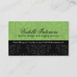 Classy Damask Designer Visitekaartje