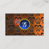 CLASSY DAMASK GEM MONOGRAM VISITEKAARTJE (Achterkant)