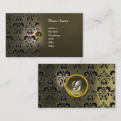 CLASSY DAMASK GEM MONOGRAM VISITEKAARTJE (Voorkant / Achterkant)