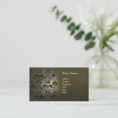 CLASSY DAMASK GEM MONOGRAM VISITEKAARTJE (Staand voorkant)