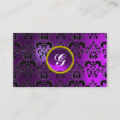 CLASSY DAMASK GEM MONOGRAM VISITEKAARTJE (Achterkant)
