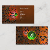 CLASSY DAMASK GEM MONOGRAM VISITEKAARTJE (Voorkant / Achterkant)