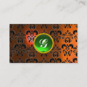 CLASSY DAMASK GEM MONOGRAM VISITEKAARTJE (Achterkant)