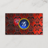 CLASSY DAMASK GEM MONOGRAM VISITEKAARTJE (Achterkant)