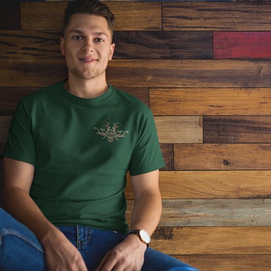 Classy Damask Geometric Flora met Branches T-Shi T-shirt