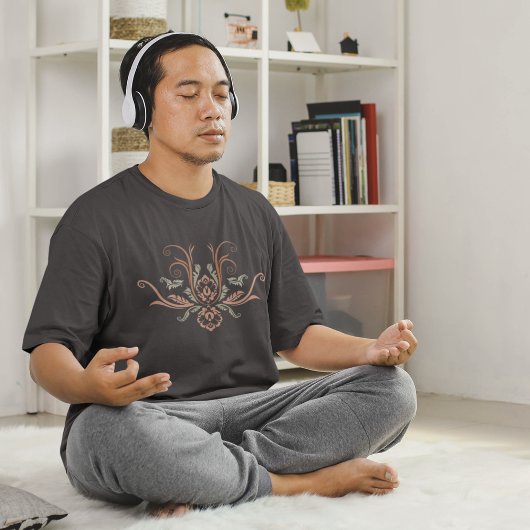 Classy Damask Geometric Flora met takken T-shirt