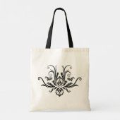 Classy Damask Geometric Flora met takken Tote Bag (Achterkant)