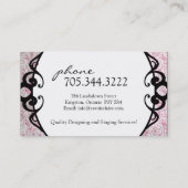 Classy Damask Interior Design Visitekaartjes (Achterkant)