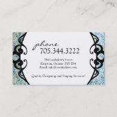 Classy Damask Interior Design Visitekaartjes (Achterkant)