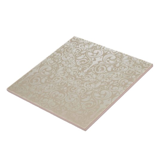 Classy, Damask Pattern Tile Tegeltje (Zijkant)