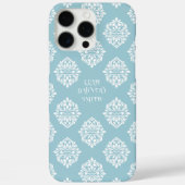 Classy Damask Regency Bord Cerulean Case-Mate iPhone Case (Achterkant)