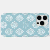 Classy Damask Regency Bord Cerulean Case-Mate iPhone Case (Achterkant (horizontaal))