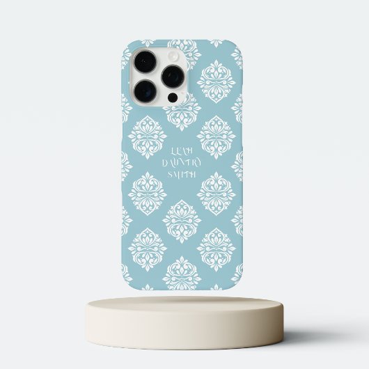 Classy Damask Regency Bord Cerulean Case-Mate iPhone Case
