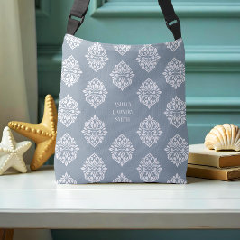 Classy Damask Regency Cadet Grey Crossbody Tas