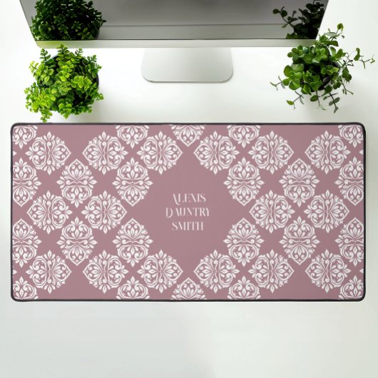 Classy Damask Regency geometrisch Bord roze Bureaumat