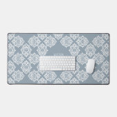 Classy Damask Regency geometrische cadet grijs Bureaumat (Keyboard & Muis)