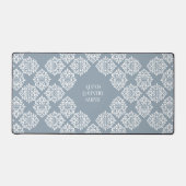 Classy Damask Regency geometrische cadet grijs Bureaumat (Voorkant)