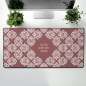 Classy Damask Regency geometrische pastel rood Bureaumat