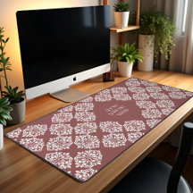 Classy Damask Regency geometrische pastel rood