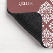 Classy Damask Regency geometrische pastel rood Muismat (Hoek)