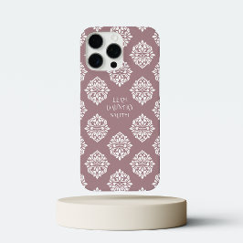 Classy Damask Regency Mountbatten Pink iPhone 16 Pro Max Hoesje