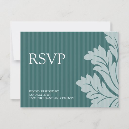 Classy Damask RSVP-kaarten RSVP Kaartje (Voorkant)