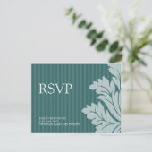 Classy Damask RSVP-kaarten RSVP Kaartje (Staand voorkant)