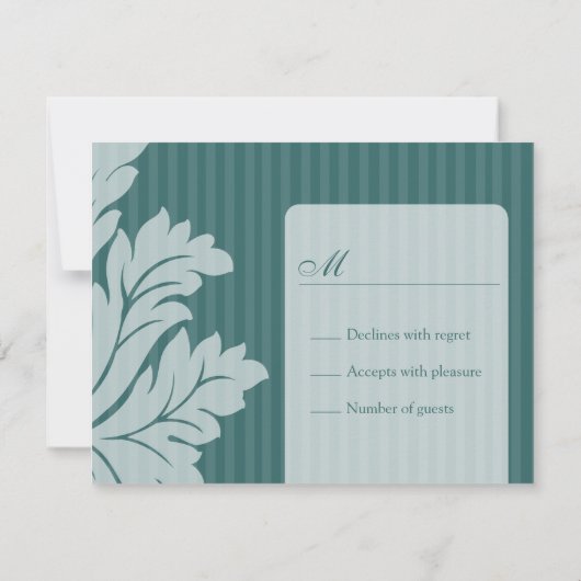 Classy Damask RSVP-kaarten RSVP Kaartje (Achterkant)