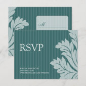 Classy Damask RSVP-kaarten RSVP Kaartje (Voorkant / Achterkant)