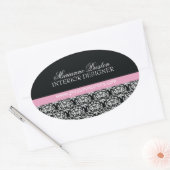 Classy Damask Seal Ovale Sticker (Envelop)