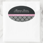 Classy Damask Seal Ovale Sticker (Tas)