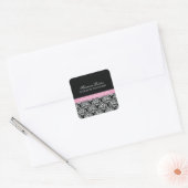 Classy Damask Seal Vierkante Sticker (Envelop)