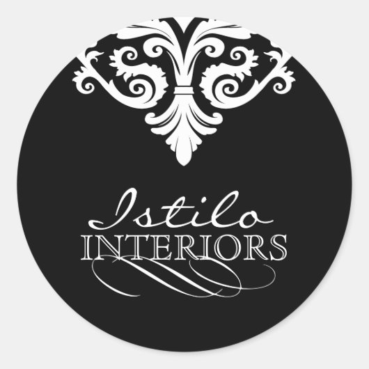 Classy Damask Sticker (Voorkant)