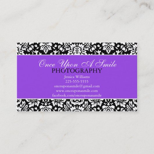 Classy Damask Visitekaartje (Voorkant)