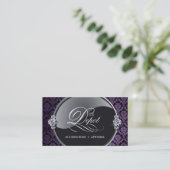 Classy Damask Visitekaartje (Staand voorkant)