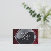 Classy Damask Visitekaartje (Staand voorkant)