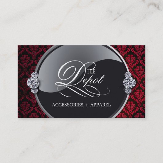 Classy Damask Visitekaartje (Voorkant)