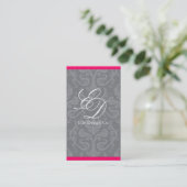 Classy Damask Visitekaartje (Staand voorkant)