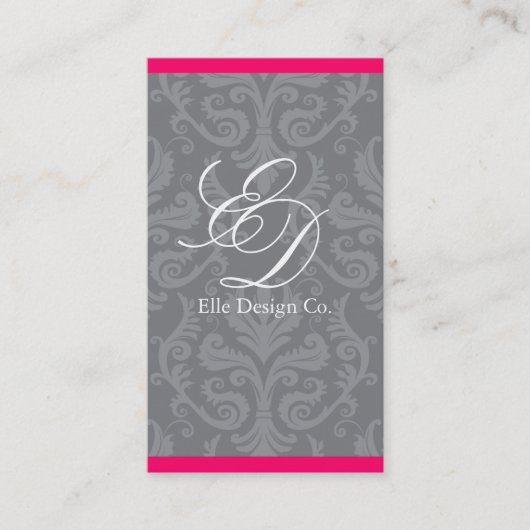 Classy Damask Visitekaartje (Voorkant)