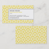 Classy Damask Visitekaartje - Lemon (Voorkant / Achterkant)