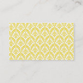 Classy Damask Visitekaartje - Lemon (Achterkant)