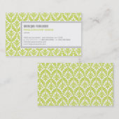 Classy Damask Visitekaartje - Limoen (Voorkant / Achterkant)