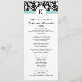 Classy Damask Wedding Program Programmakaart (Voorkant)