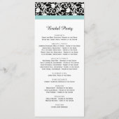 Classy Damask Wedding Program Programmakaart (Achterkant)