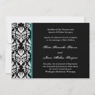 Classy Damask Wedding Uitnodiging