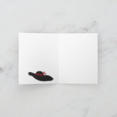 Classy dame rode jurk notitie Kaart (Binnen)