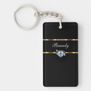 Classy Dames Bling Monogram Sleutelhangers, één  Sleutelhanger