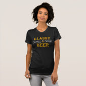 Classy Dames Drink Bier T-shirt (Voorkant volledig)