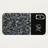 Classy Dames Faux Rhinestone Jewel Monogram Case-Mate iPhone Case (Achterkant (horizontaal))